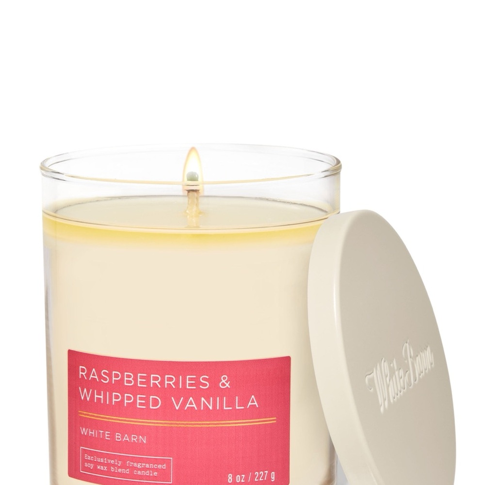 White Barn Raspberries & Whipped Vanilla Candle - Cream